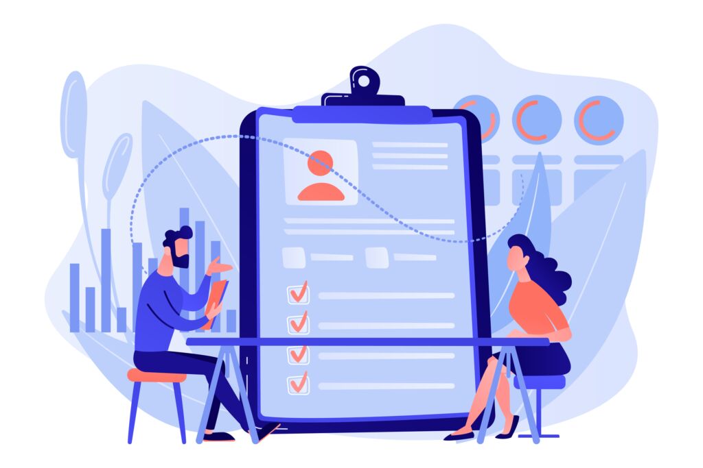 Employee assessment concept vector illustration.