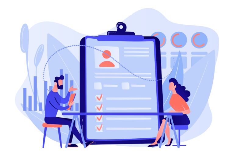 Employee assessment concept vector illustration.